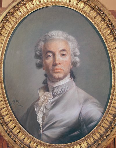 Autoportret (pastel na niebieskim papierze) autorstwa Joseph Boze