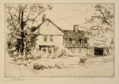 Na ulicy Deerfield (Stary dom w Deerfield) autorstwa Joseph C. Claghorn