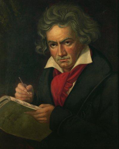 Ludwig van Beethoven ... (olej na płótnie) autorstwa Joseph Carl Stieler