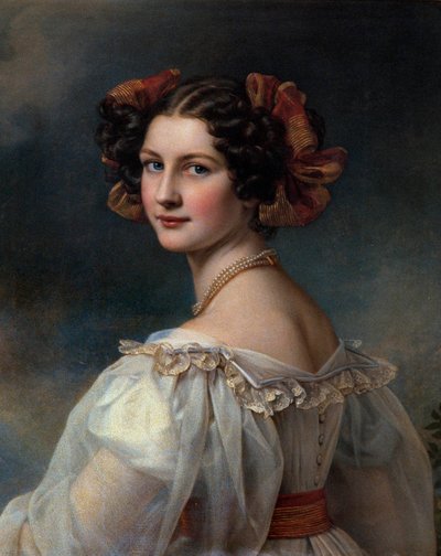 Portret Augustyna Malarstwo Josepha Karla Stielera (1781-1858) XIX-wieczne Monachium. Zamek De Nymphenburg autorstwa Joseph Carl Stieler