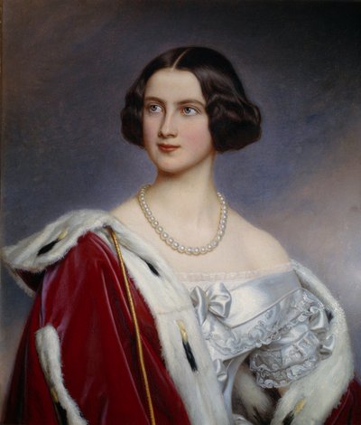 Portret księżnej Marii pruskiej (1825-1889) Obraz Josepha Karla Stielera (1781-1858) (wł.) XIX-wieczne Monachium. Zamek De Nymphenburg autorstwa Joseph Carl Stieler