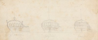 Dekoracyjne Rufy Trzech Statków autorstwa Joseph Cartwright