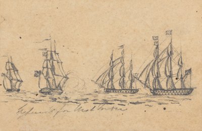 Przeznaczenie (?) dla Indii Zachodnich: cztery pancerniki autorstwa Joseph Cartwright