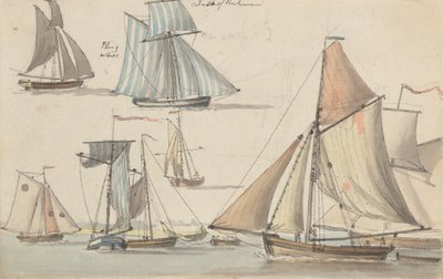 Duke of Richmond: slupy, szkunery, łodzie wiosłowe autorstwa Joseph Cartwright