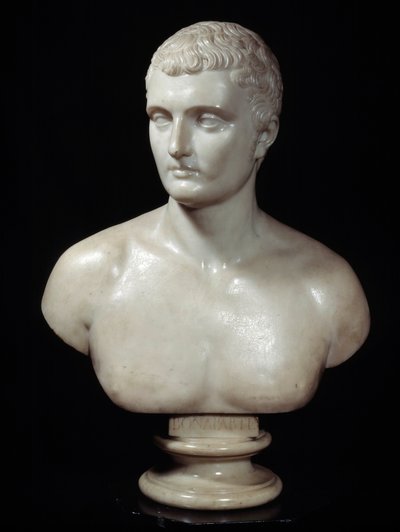 Popiersie Charles Marie Bonaparte (1746-1785), ojciec Napoleona Marmurowa rzeźba Josepha Charlesa Marina (1759-1834) XIX-wieczny Paryż, Fundacja Thiersa autorstwa Joseph Charles Marin
