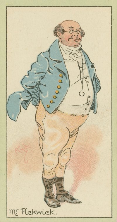 Pan Pickwick (kolorowa litografia) autorstwa Joseph Clayton (1856-1937) (after) Clarke