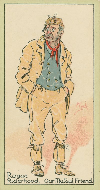 Rogue Riderhood, Our Mutual Friend (kolorowa litografia) autorstwa Joseph Clayton (1856-1937) (after) Clarke