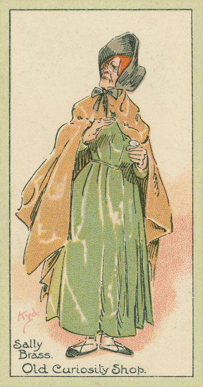 Sally Brass, Old Curiosity Shop (kolorowa litografia) autorstwa Joseph Clayton (1856-1937) (after) Clarke