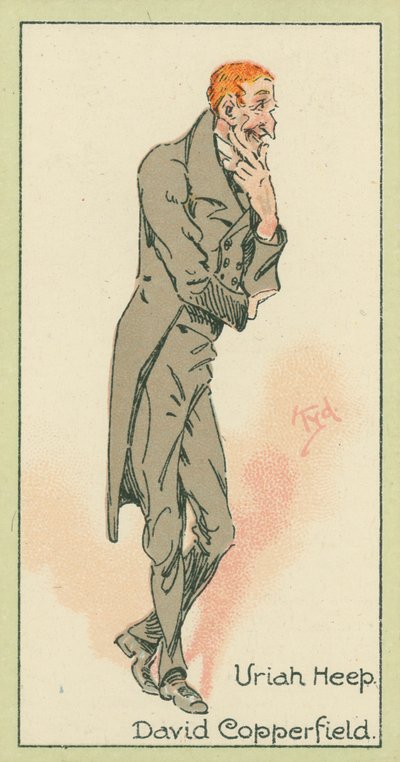 Uriah Heep, David Copperfield (kolorowa litografia) autorstwa Joseph Clayton (1856-1937) (after) Clarke