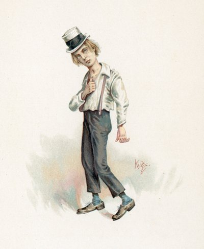 David Copperfield, ilustracja z "Character Sketches from Charles Dickens", ok. 1890 r. autorstwa Joseph Clayton Clarke