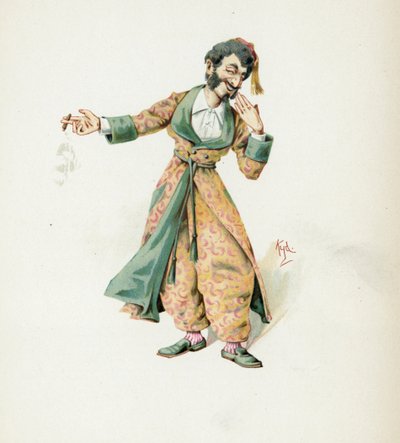 Pan Mantalini, ilustracja z "Character Sketches from Charles Dickens", ok. 1890 r. autorstwa Joseph Clayton Clarke