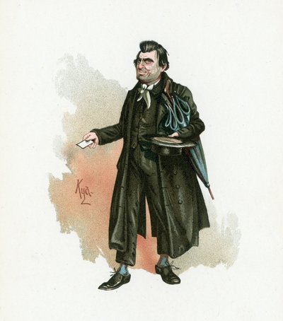 Pan Whackford Squeers, ilustracja z "Character Sketches from Charles Dickens", ok. 1890 r. autorstwa Joseph Clayton Clarke