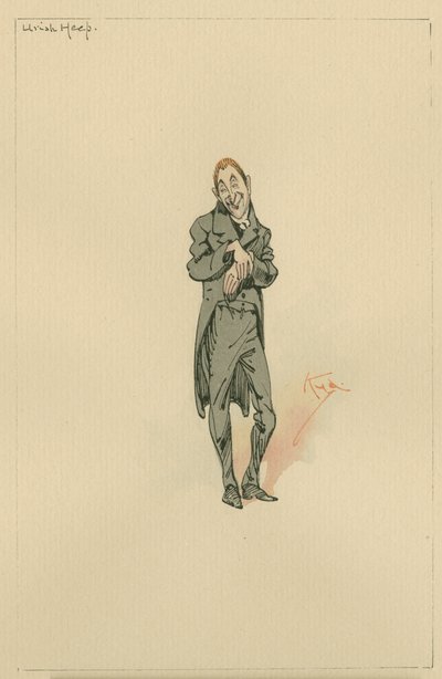 Uriah Heep, ok. 1920 (pióro i atrament z toaletą na papierze) autorstwa Joseph Clayton Clarke