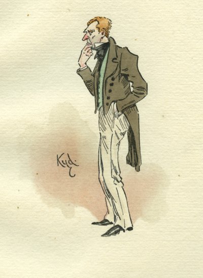 Uriah Heep od Davida Copperfielda (atrament i toaleta na papierze) autorstwa Joseph Clayton Clarke