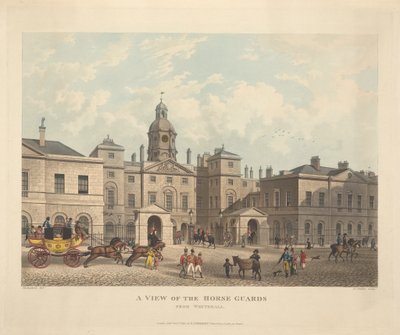 Widok gwardii konnej z Whitehall autorstwa Joseph Constantine Stadler