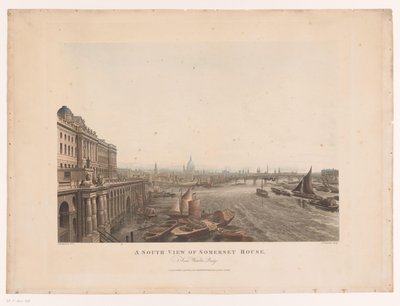 Widok na Somerset House i Tamizę od południa Widok południowy Somerset House, z mostu Waterloo (tytuł na obiekcie) autorstwa Joseph Constantine Stadler