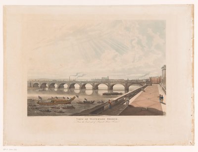 Widok na most Waterloo od wschodniej strony tarasu Somerset House Widok na most Waterloo, od wschodniego krańca tarasu Somerset House (tytuł na obiekcie) autorstwa Joseph Constantine Stadler