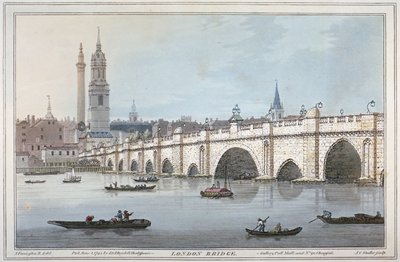 Stary Most Londyński, 1795 autorstwa Joseph Constantine Stadler