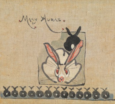 Króliki - Miss Auras (ołówek i akwarela na papierze) autorstwa Joseph Crawhall