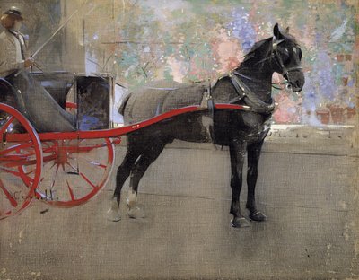 The Flower Shop (gouache on linen) autorstwa Joseph Crawhall