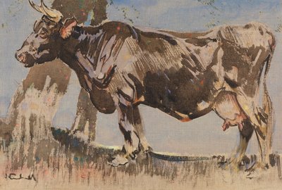 Stara krowa (gwasz na płótnie) autorstwa Joseph Crawhall