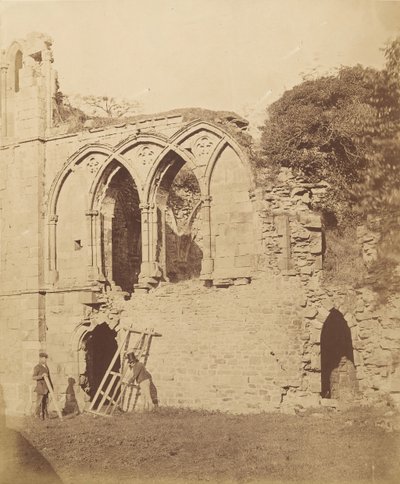 Opactwo Easby. Refektarz, lata 50. XIX wieku. autorstwa Joseph Cundall