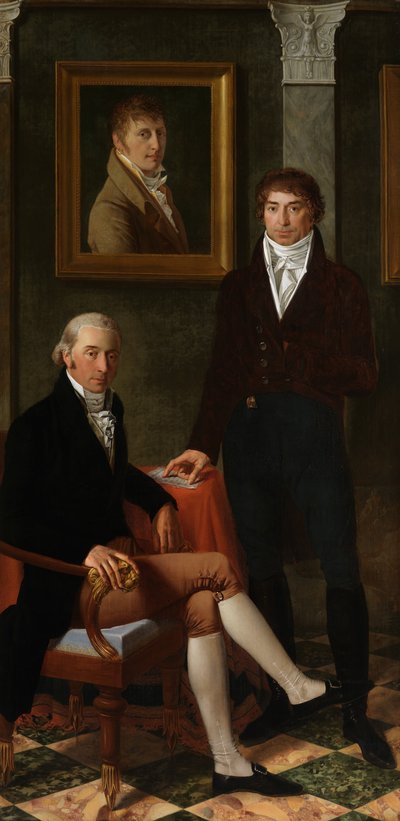 Portret przyjaźni artystów François Wynckelman, François van der Donckt i Joseph Odevaere (olej na płótnie) autorstwa Joseph Denis Odevaere