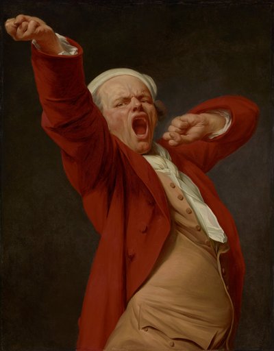 Autoportret, ziewanie, 1783 (olej na płótnie) autorstwa Joseph Ducreux