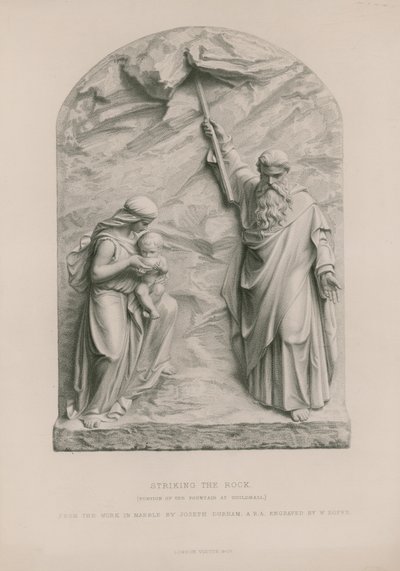 Mojżesz uderzający w skałę autorstwa Joseph Durham