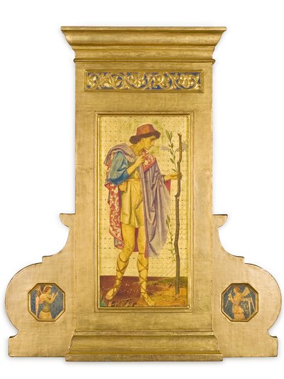 Crystofore, 1898-99 (media mieszane na obrobionym panelu ze złota) autorstwa Joseph Edward Southall