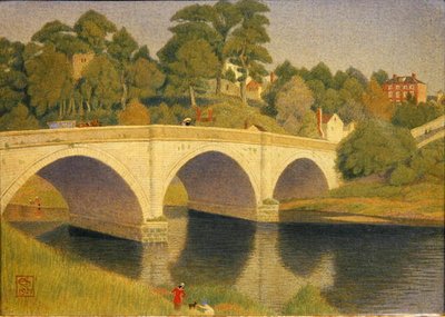 Most Dinham, Ludlow autorstwa Joseph Edward Southall