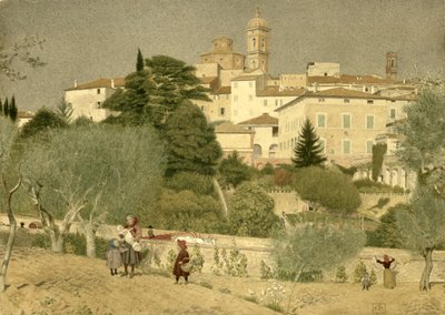 W Toskanii, 1906 (wc na papierze) autorstwa Joseph Edward Southall