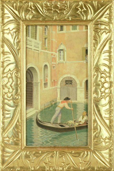 Rio della Guerra, Wenecja, 1921 (wc lub tempera na ołówku na kartonie) autorstwa Joseph Edward Southall