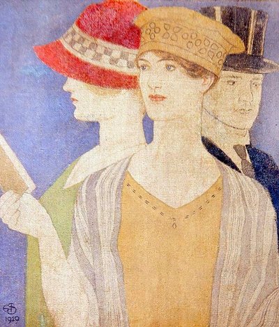 Odwiedzający wystawę autorstwa Joseph Edward Southall