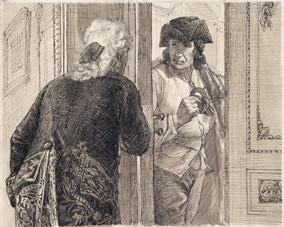 Dwóch mężczyzn w rokokowych strojach autorstwa Joseph Eugen Hörwarter