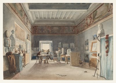 Studio w willi Medici w Rzymie autorstwa Joseph Eugène Lacroix