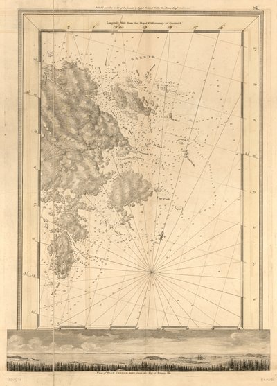 Atlantycki Neptun opublikowany na użytek Królewskiej Marynarki Wojennej Wielkiej Brytanii autorstwa Joseph F. W. Des Barres