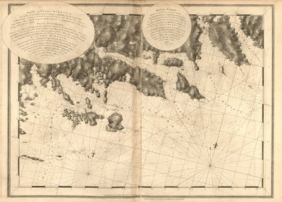 The Atlantic Neptune, opublikowany na użytek Królewskiej Marynarki Wojennej Wielkiej Brytanii, autorstwa Joseph F. W. Des Barres