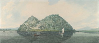 Skała Dumbarton od południa, 1788. autorstwa Joseph Farington