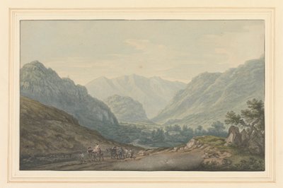 Nie. Widok na drogę z Ambleside do Keswick z 6 mil Stone autorstwa Joseph Farington