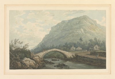 Widok na most i wioskę Rydal autorstwa Joseph Farington