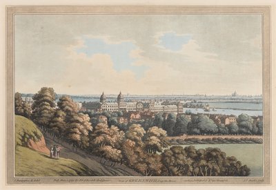 Widok na Greenwich i w górę rzeki autorstwa Joseph Farington