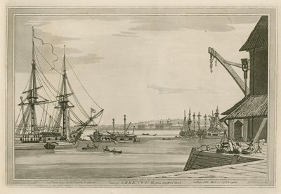 Widok na Greenwich z Deptford Yard autorstwa Joseph Farington