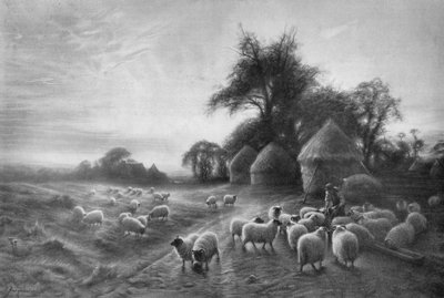 Karmienie owiec, c1890, 1911 autorstwa Joseph Farquharson