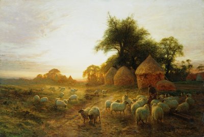 Yon Żółty zachód słońca umierający na zachodzie (olej na płótnie) autorstwa Joseph Farquharson