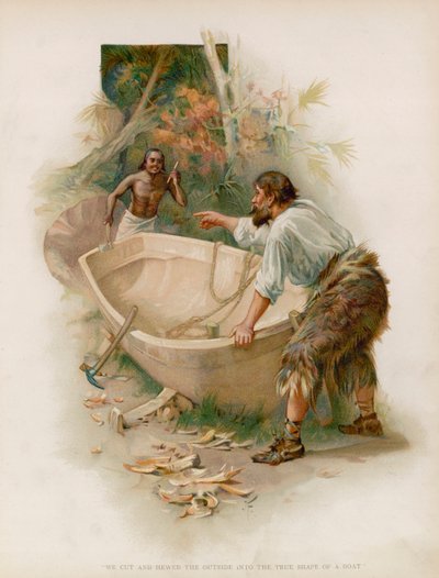 Ilustracja do Robinsona Crusoe autorstwa Joseph Finnemore