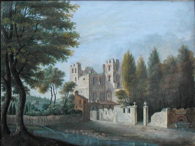 Pejzaż włoski, ok. 1820 (gwasz na papierze) autorstwa Joseph Francois Baudelaire