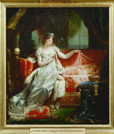 Cesarzowa Maria Ludwika i jej syn, król Rzymu (obraz na płótnie) autorstwa Joseph Franque