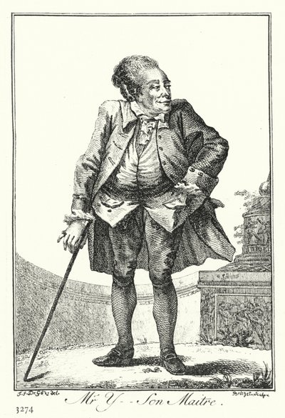 Pan Y, Jego Mistrz (Grawerowanie) autorstwa Joseph Franz von (after) Goez
