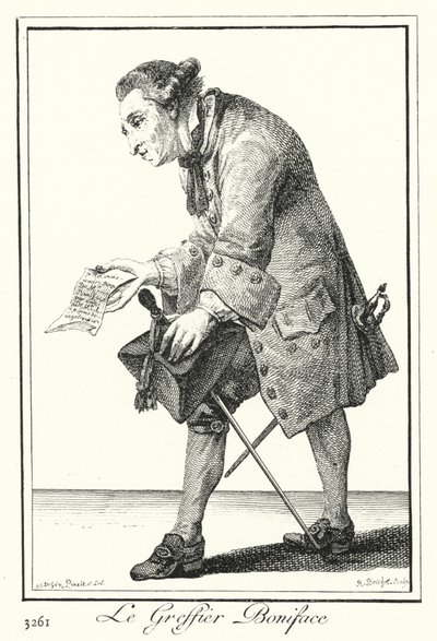 Urzędnik Bonifacy (rycina) autorstwa Joseph Franz von (after) Goez
